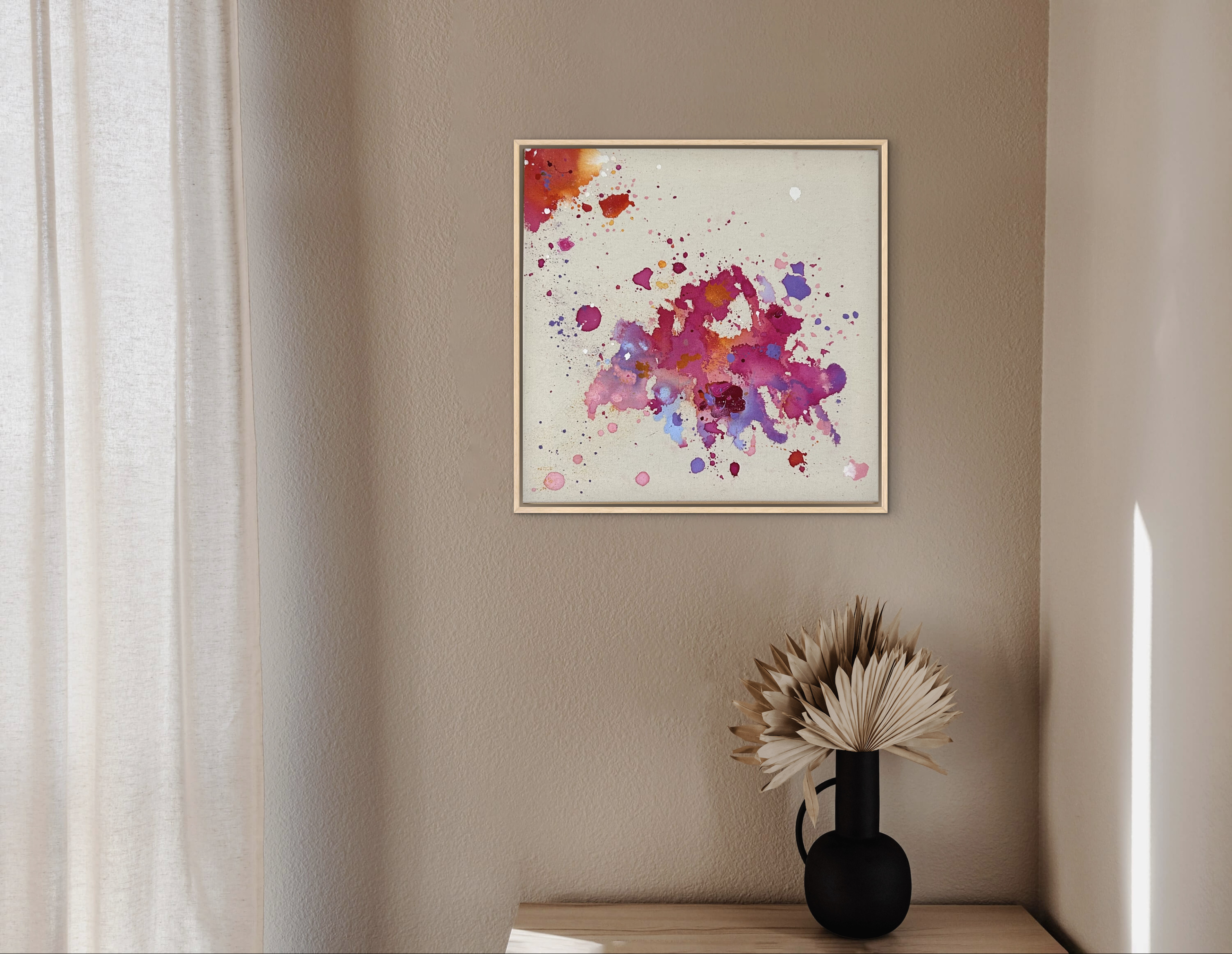 Träume, 2025, Acryl und Gold auf roher Baumwollleinwand, Ansicht 6
